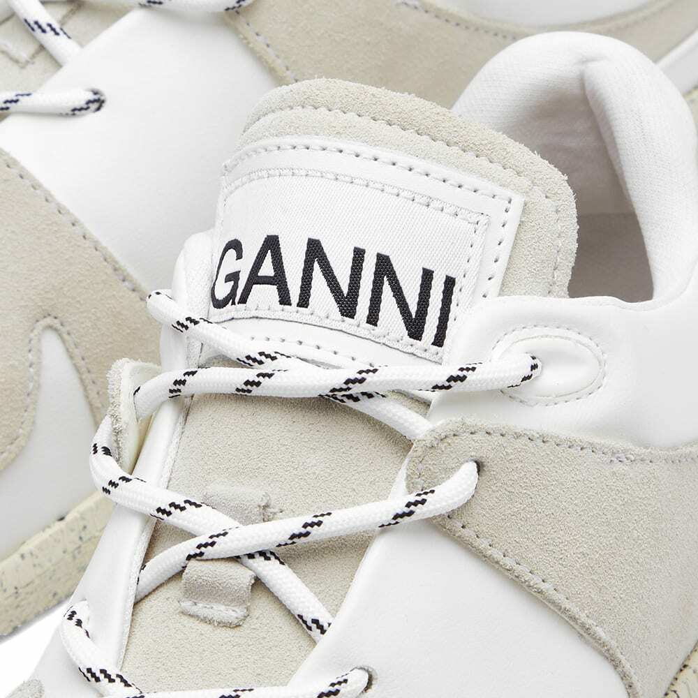 GANNI Women's Sporty Mix Simple Retro Sneakers in Egret GANNI