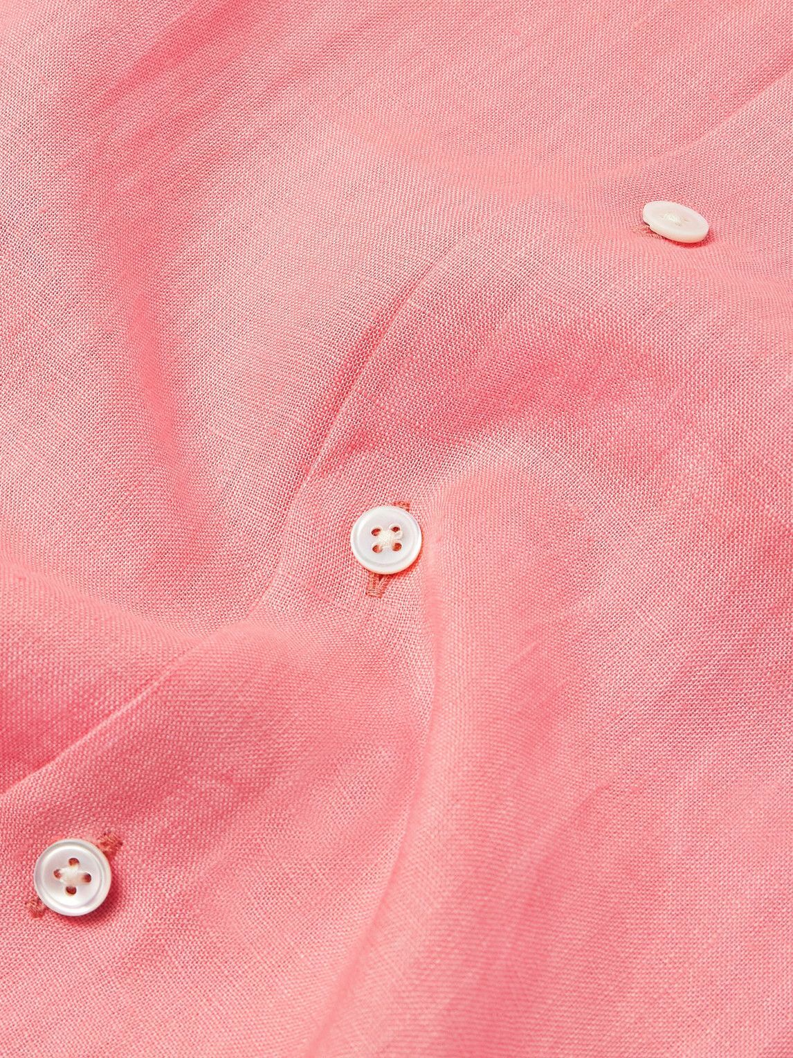 Richard James - Slim-Fit Linen Shirt - Pink