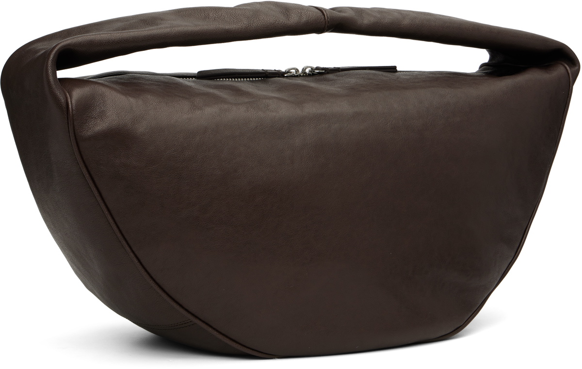 BY FAR Taupe Maxi Cush Washed Leather Shoulder Bag