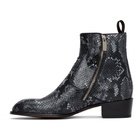 Giuseppe Zanotti Grey Python Seba Boots