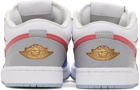Nike Jordan White & Blue Air Jordan 1 Low SE Sneakers