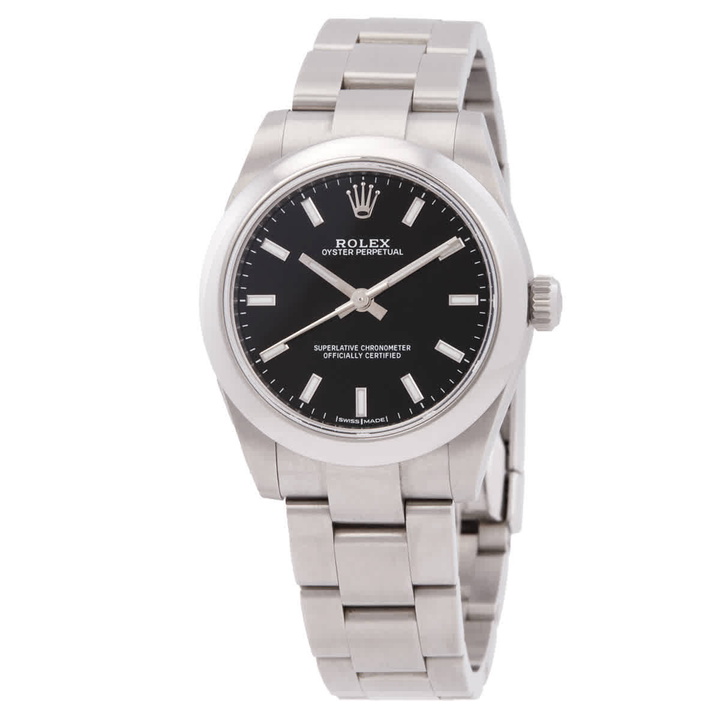 Photo: Rolex Oyster Perpetual Automatic Chronometer Black Dial Unisex Watch 177200-0019