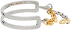 Givenchy Silver & Gold 'G' Link Mixed Bracelet