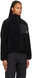 Stüssy Black Embroidered Reversible Jacket