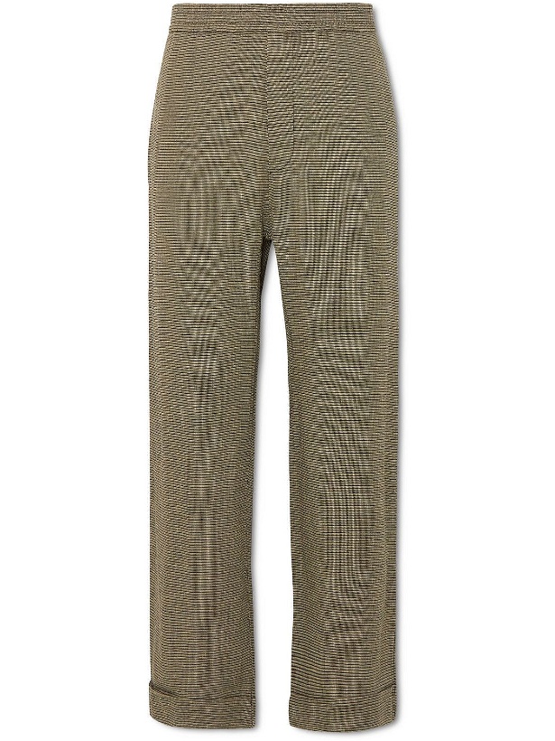 Photo: Barena - Straight-Leg Checked Woven Suit Trousers - Green
