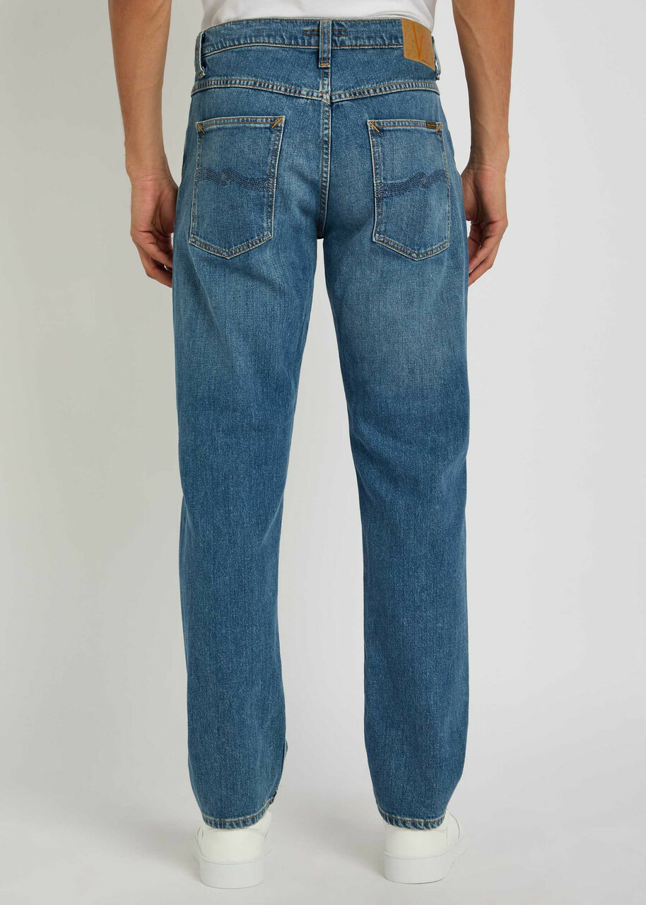 Nudie Jeans Solid Ollie Slim Straight-leg Jeans Mid Blu