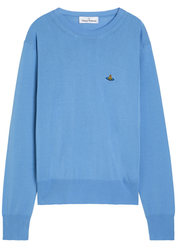 Photo: Vivienne Westwood Alex Fine-knit Cotton Jumper Blue