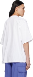 Marni White Crewneck Checked 'Marni' Logo T-shirt