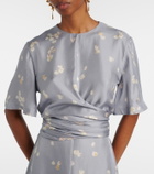Altuzarra Kirsty floral draped silk midi dress