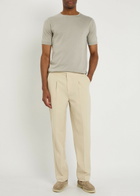 John Smedley Belden Fine-knit Cotton T-shirt Beige