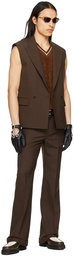 Ernest W. Baker Brown V-Neck Vest