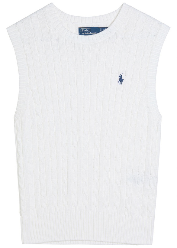 Photo: Polo Ralph Lauren Cable-knit Cotton Vest White