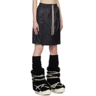 Rick Owens Moncler + Rick Owens Black Kilt Shorts