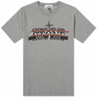 Stone Island Men's Band Multi Logo T-Shirt in Grey Melange