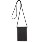 Maison Margiela - Pebble-Grain Leather Pouch with Lanyard - Black