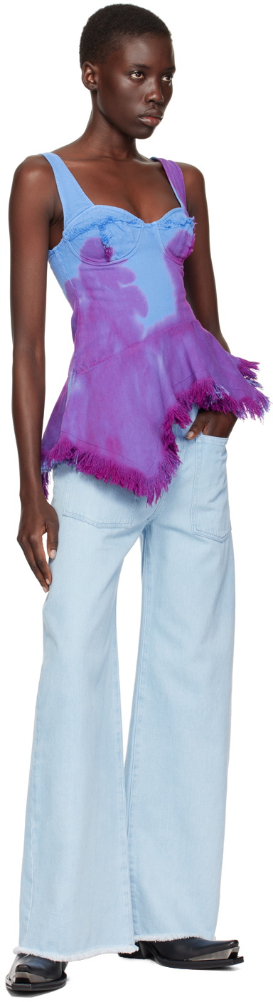 Marques Almeida Purple Pattern Tank Top