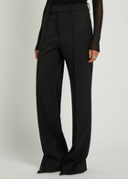 Nili Lotan Etoile Straight-leg Wool Trousers Black