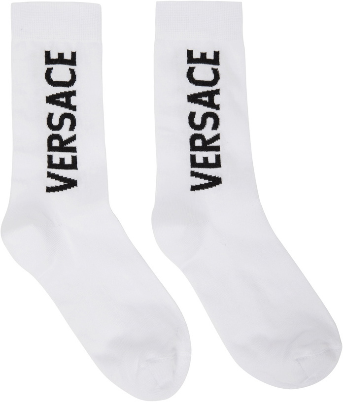 Photo: Versace White Logo Socks