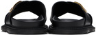 Moschino Black Leather Sandals