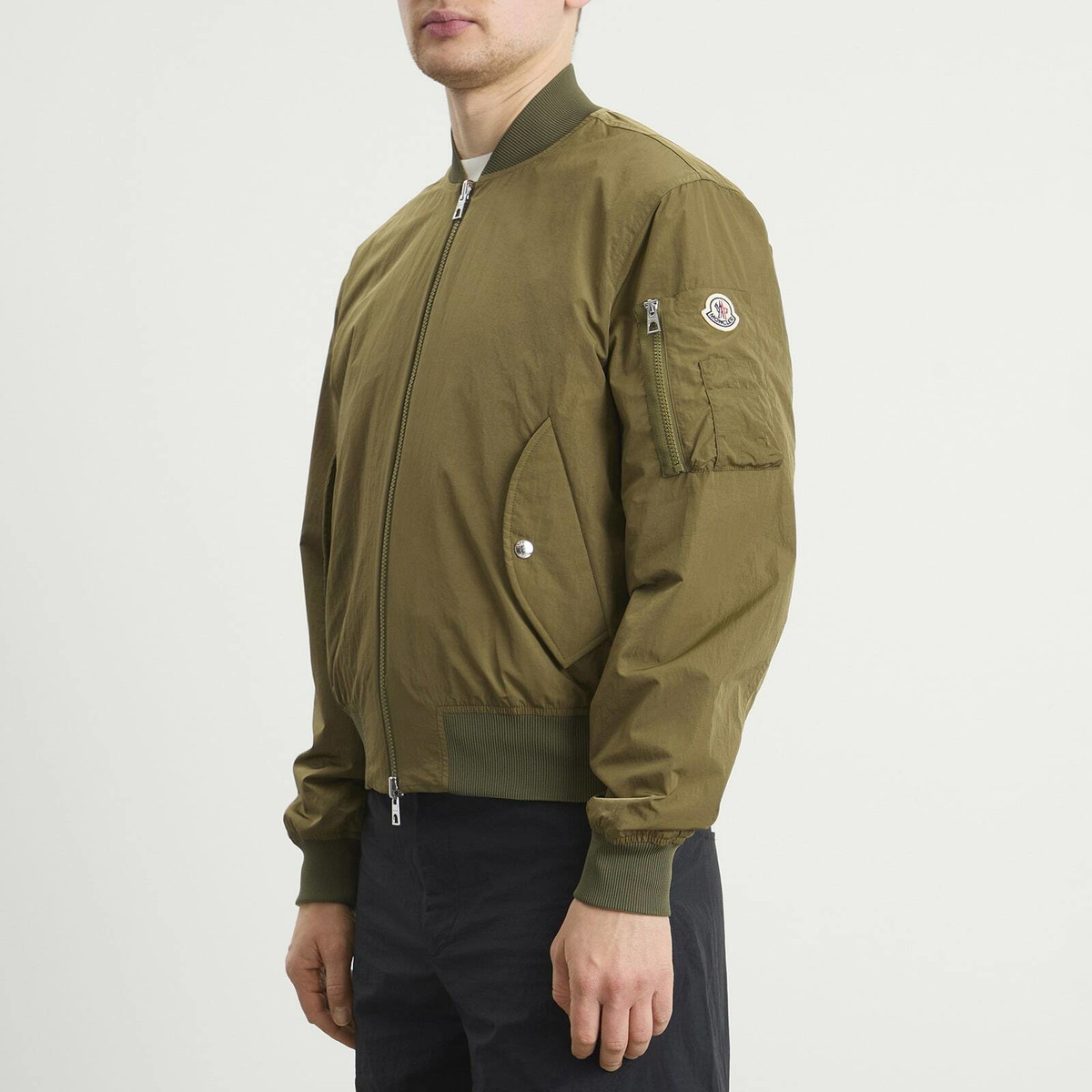 Moncler Men's Locovez Reversible Bomber Jacket in Khaki