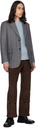 AFTER PRAY Gray Two-Button Blazer