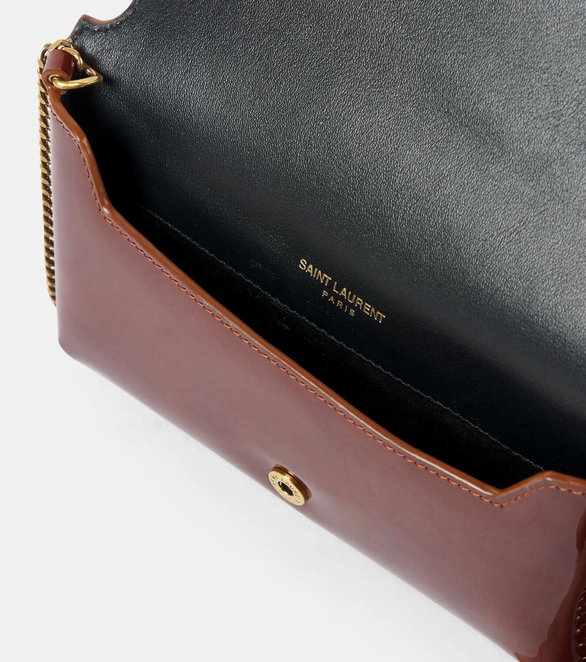 Saint Laurent Cassandre patent leather phone case Saint Laurent