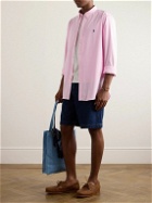 Polo Ralph Lauren - Button-Down Collar Striped Cotton-Blend Poplin Shirt - Pink