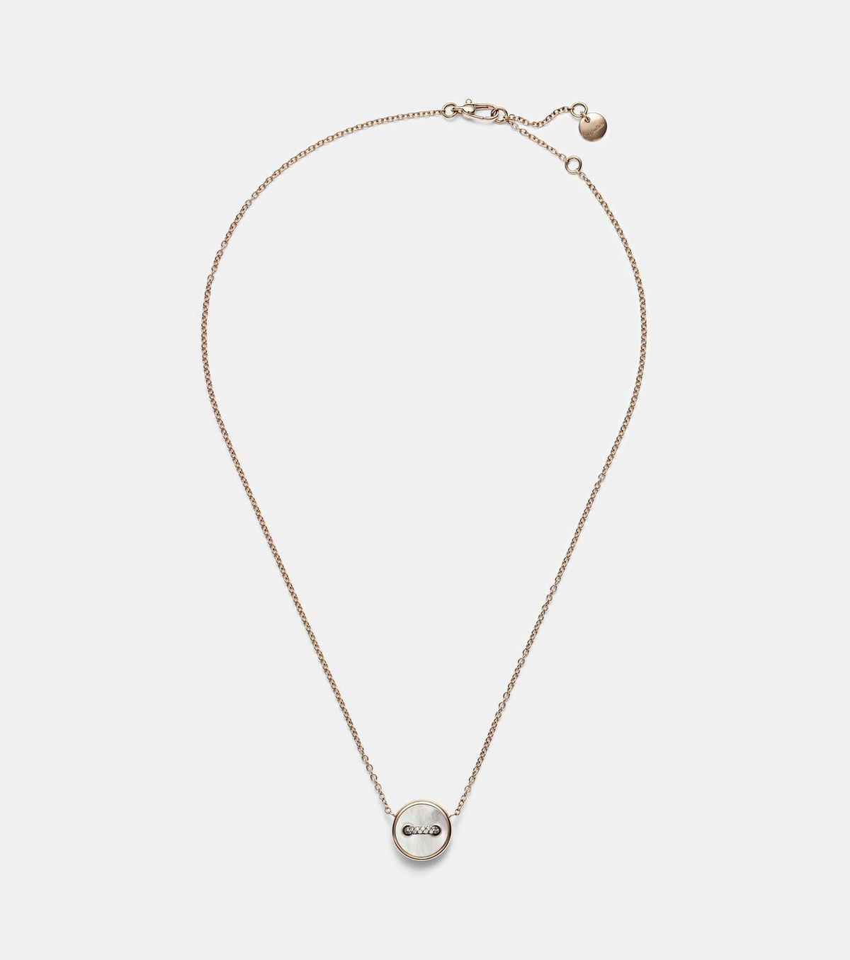 Pomellato Pom Pom Dot 18kt rose gold pendant necklace with mother-of-pearl and diamonds