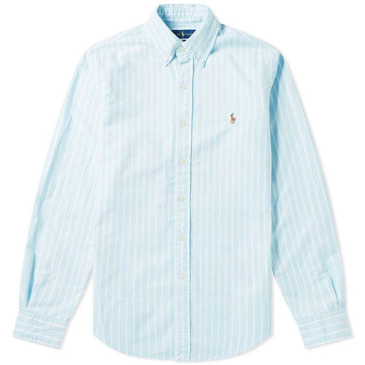 Photo: Polo Ralph Lauren Pin Stripe Button Down Oxford Shirt Stripe