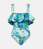 Alémais Margo floral ruffled swimsuit