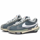 Nike X Sacai Zoom Cortez Sp Sneakers in Iron Grey/White/Light Cream