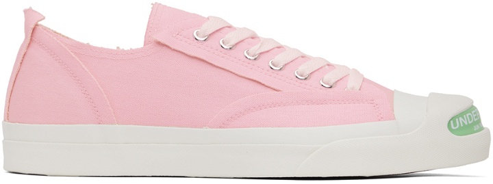 Photo: UNDERCOVER Pink Raw Edge Sneakers