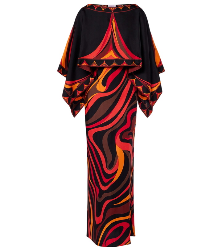 Photo: Pucci Marmo and Fari caped silk twill gown