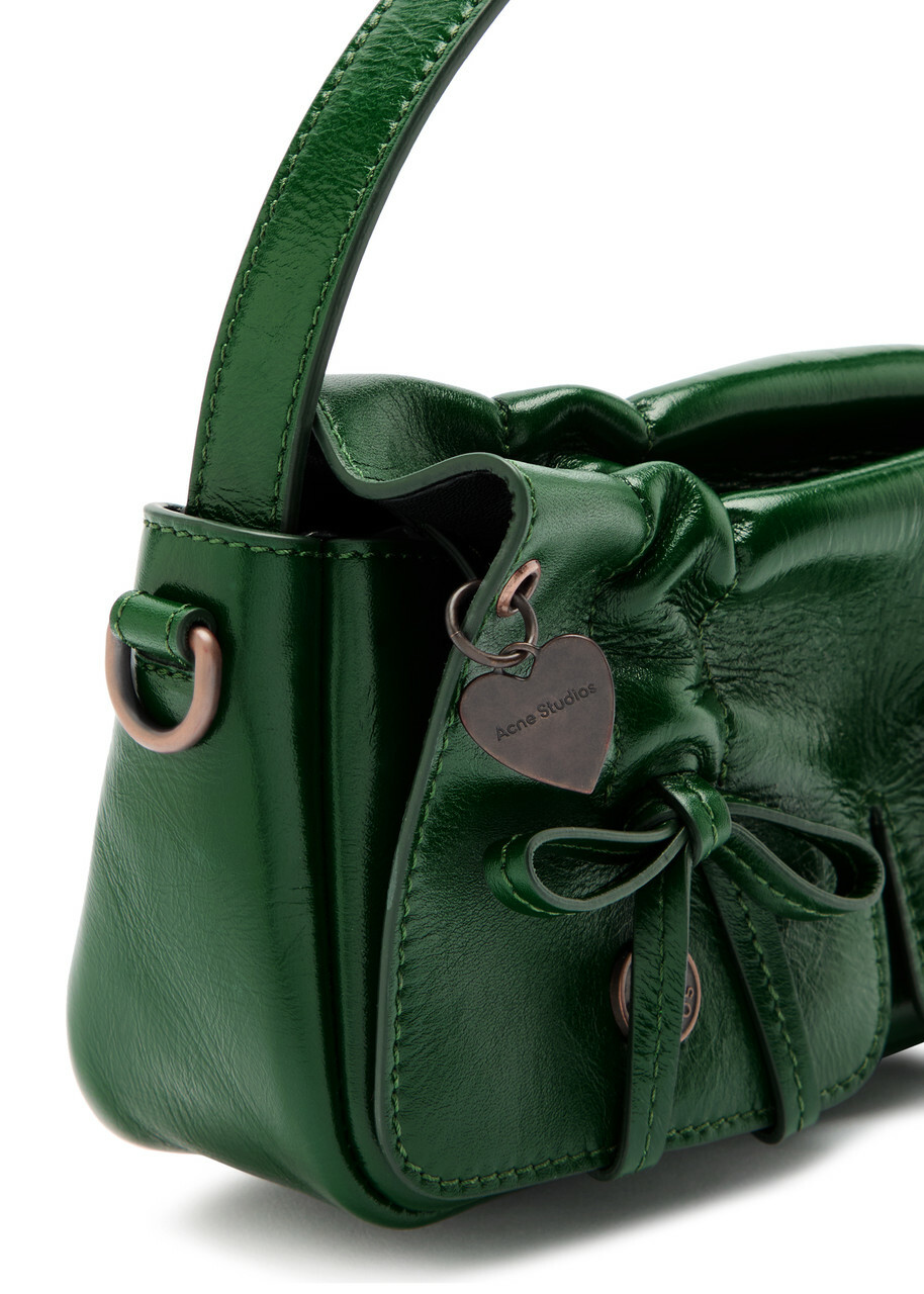 Acne Studios Mini Multipocket Leather top Handle bag - Dark Green