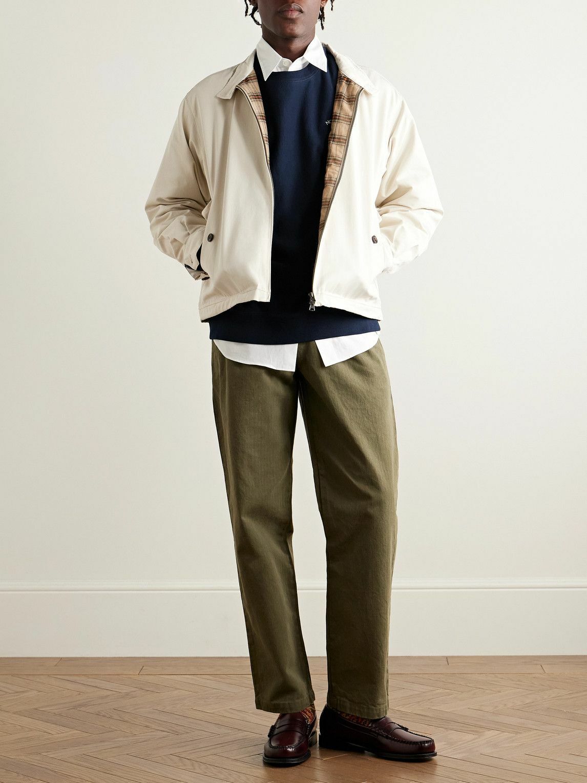 Noah - Logo-Embroidered Cotton-Jersey Sweatshirt - Blue