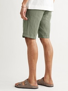 MASSIMO ALBA - Slim-Fit Linen and Cotton-Blend Shorts - Green