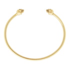 Alexander McQueen Gold Twin Skull Bracelet