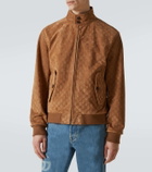 Gucci GG suede bomber jacket