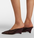 Le Monde Béryl Victoria leather wedge mules