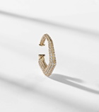 Ananya Carved 18kt gold ear cuff with diamonds