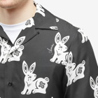 AMIRI Men's Rabbit All Over Bowling Shirt in Black/White