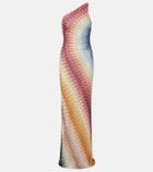 Missoni One-shoulder gathered maxi dress