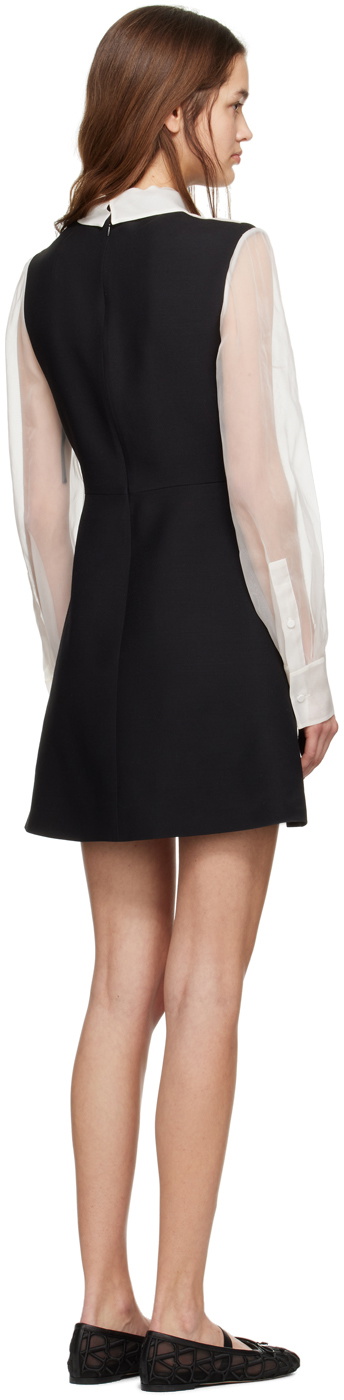 Valentino Black & White Layered Minidress Valentino