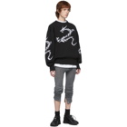 Xander Zhou Black Dragon Sweater
