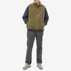 Taion Men's Reversible Boa Fleece Down Vest in Olive/Dark Olive