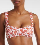 SIR Chloe floral bandean bikini top