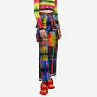AGR Women's Tartan Denim Cargo Pant in Multi