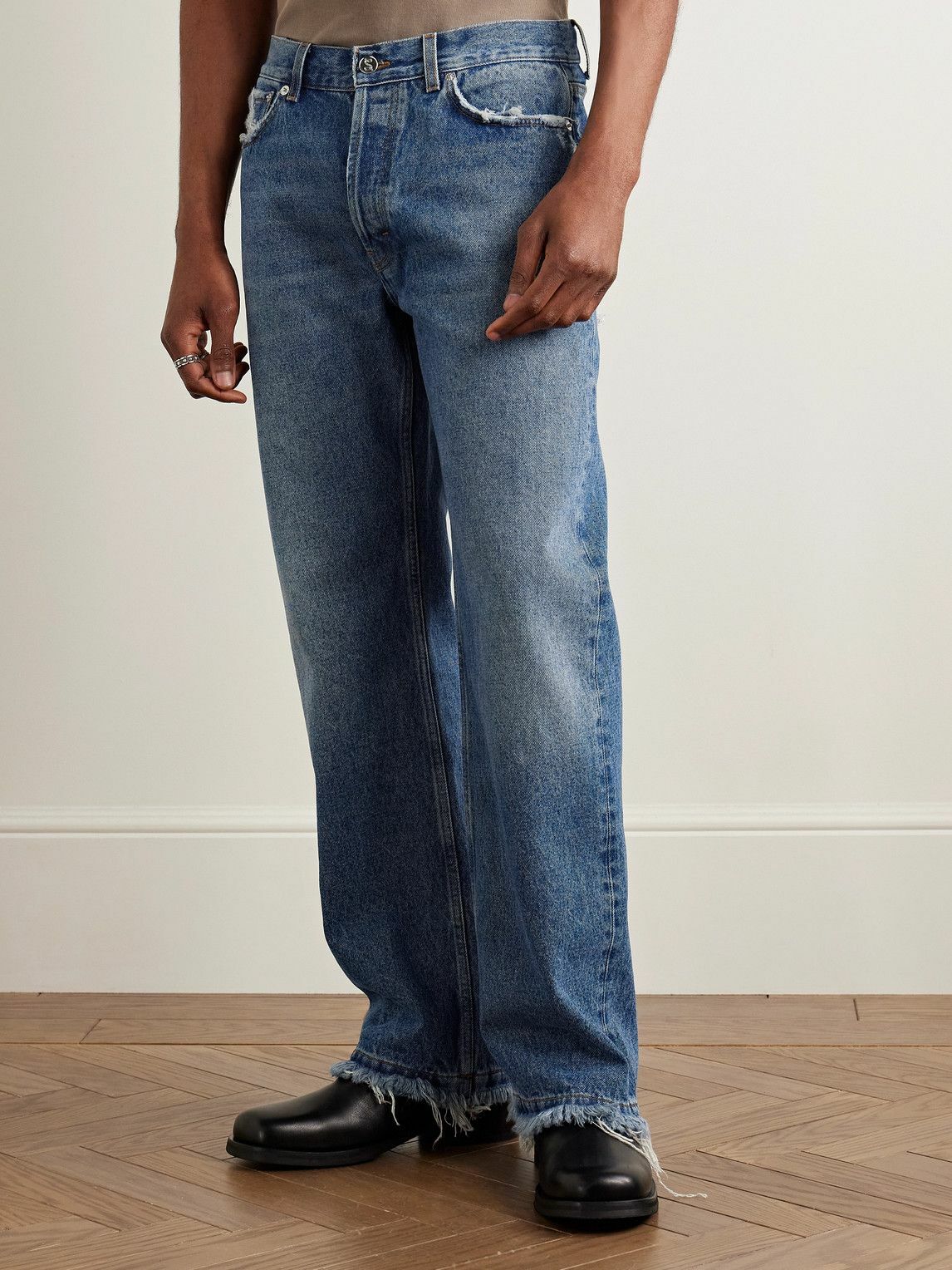 Séfr - Straight-Leg Distressed Jeans - Blue