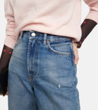 Acne Studios - High-rise straight-leg cropped jeans