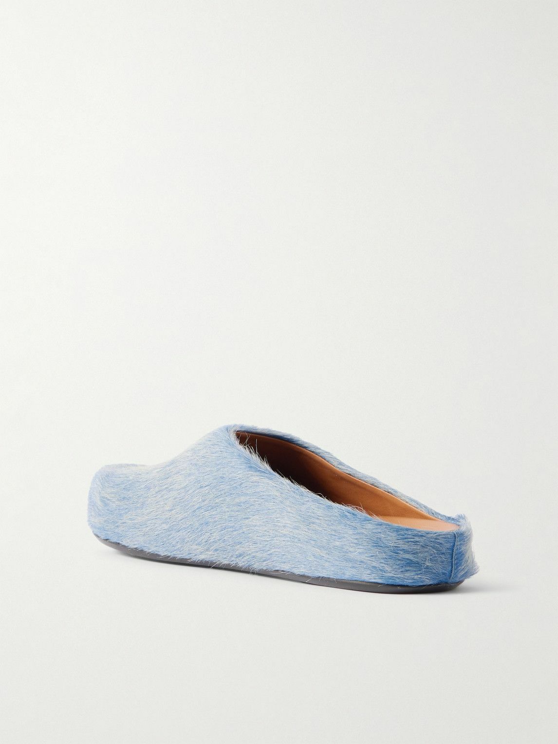 Marni - Fussbett Calf Hair Slippers - Blue